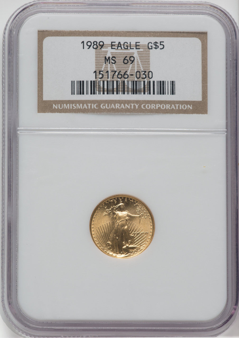 1989 $5 Tenth-Ounce Gold Eagle NGC MS69