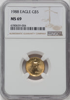 1988 $5 Tenth-Ounce Gold Eagle NGC MS69