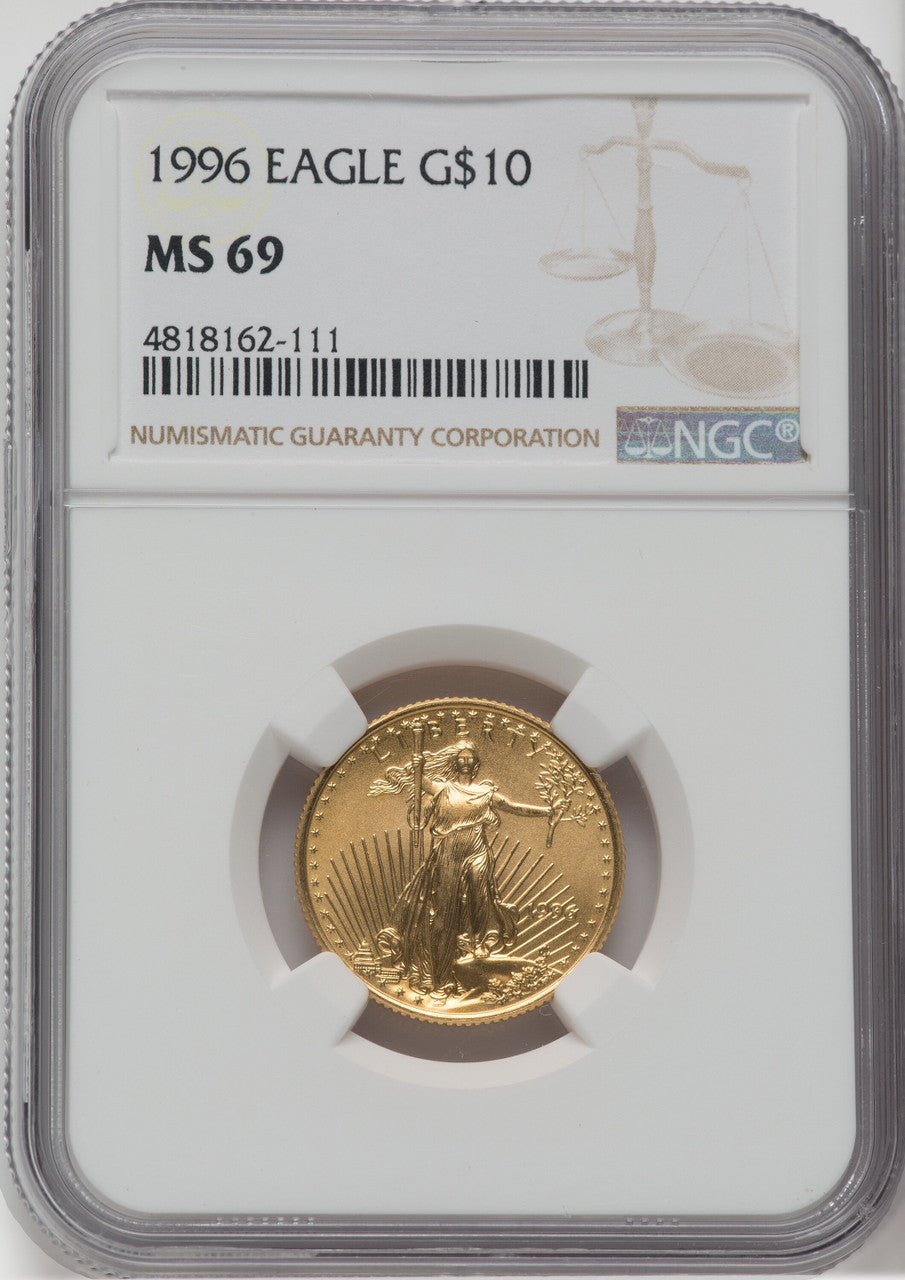 1996 $10 Quarter-Ounce Gold Eagle NGC MS69