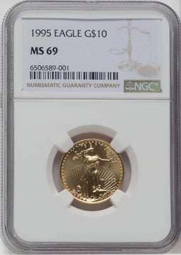 1995 $10 Quarter-Ounce Gold Eagle NGC MS69