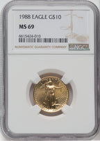 1988 $10 Quarter-Ounce Gold Eagle NGC MS69