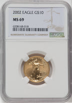 2002 $10 Quarter-Ounce Gold Eagle NGC MS69