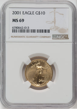 2001 $10 Quarter-Ounce Gold Eagle NGC MS69