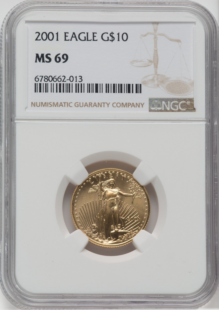 2001 $10 Quarter-Ounce Gold Eagle NGC MS69
