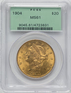 1904 $20 Liberty Liberty Double Eagle PCGS MS61