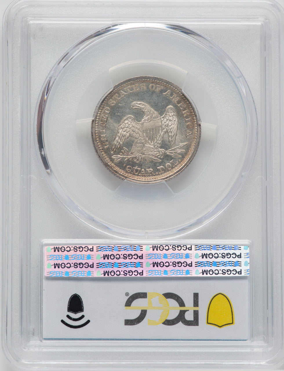 1857 25C CAC Seated Quarter PCGS MS65