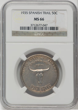 1935 50C Spanish Trail Commemorative Silver NGC MS66