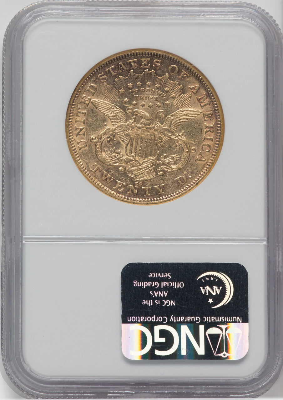 1875-CC $20 Liberty Double Eagle NGC AU53