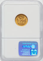 1859-D $2.50 Liberty Quarter Eagle NGC MS61