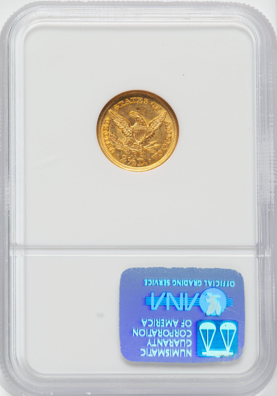 1859-D $2.50 Liberty Quarter Eagle NGC MS61