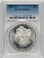 1881-CC $1 Morgan Dollar PCGS MS65+