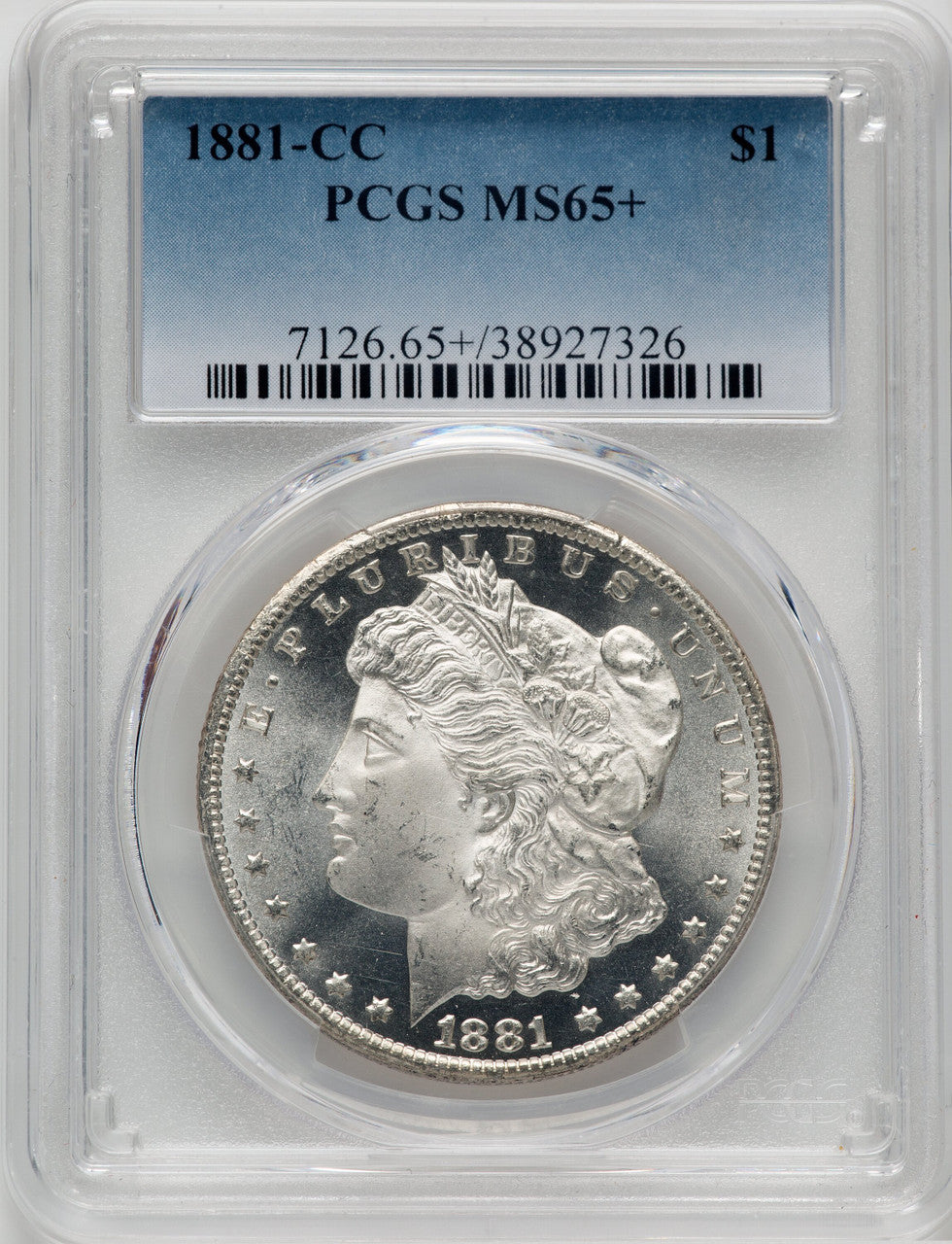 1881-CC $1 Morgan Dollar PCGS MS65+