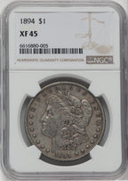 1894 $1 Morgan Dollar NGC XF45