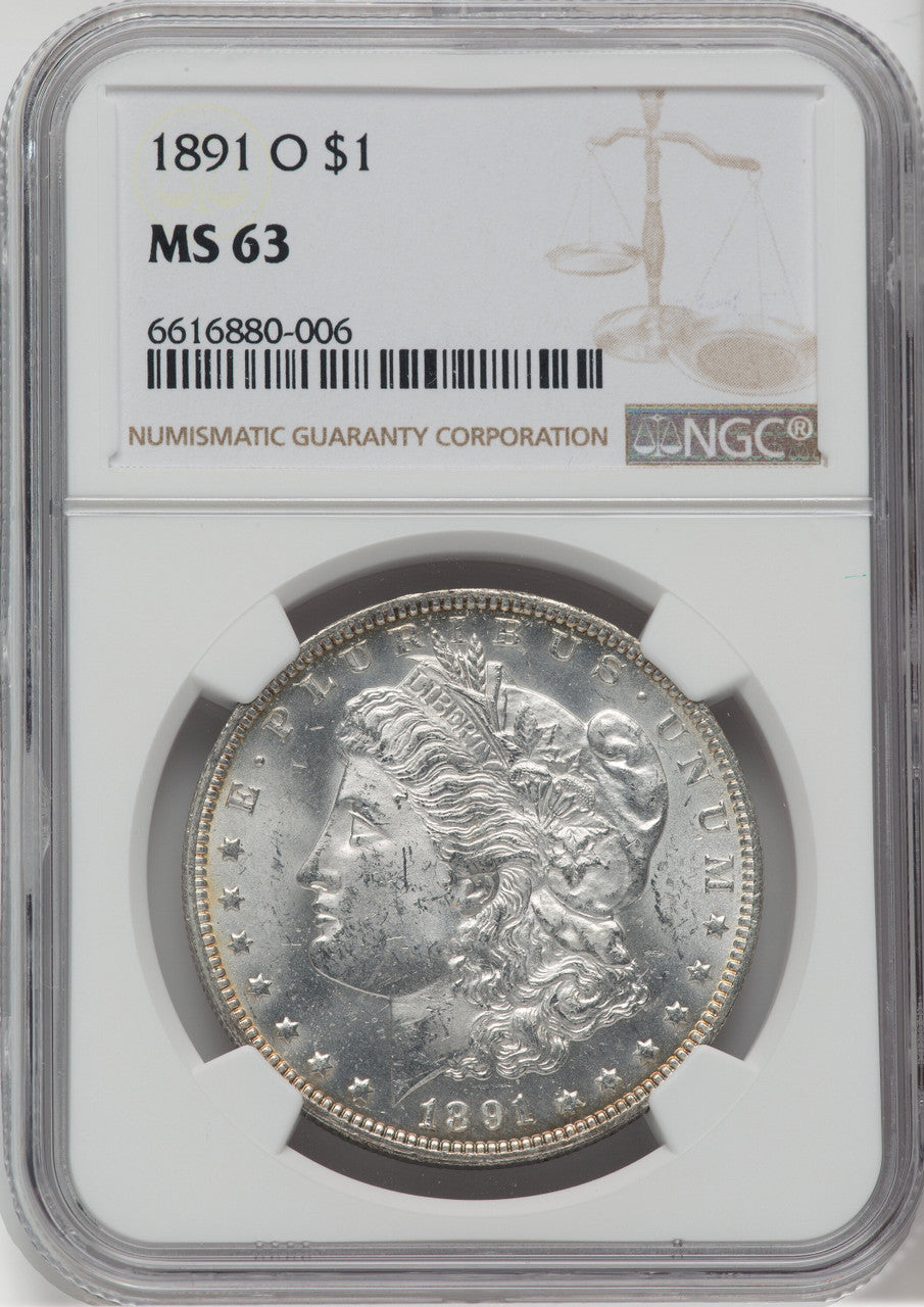1891-O $1 Morgan Dollar NGC MS63