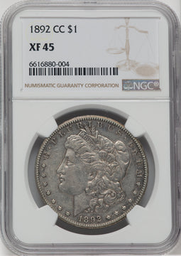 1892-CC $1 Morgan Dollar NGC XF45
