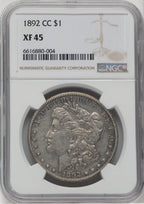 1892-CC $1 Morgan Dollar NGC XF45