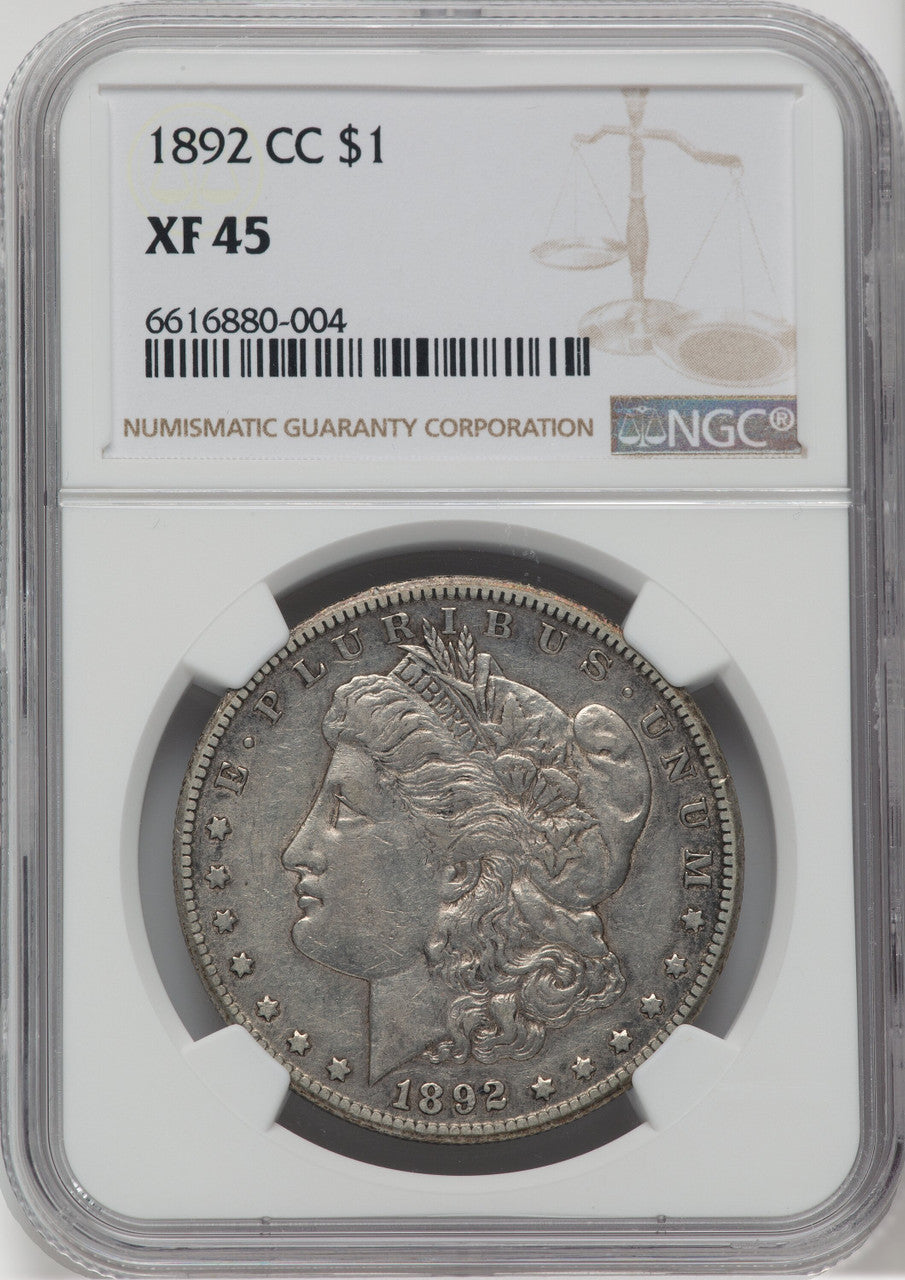 1892-CC $1 Morgan Dollar NGC XF45