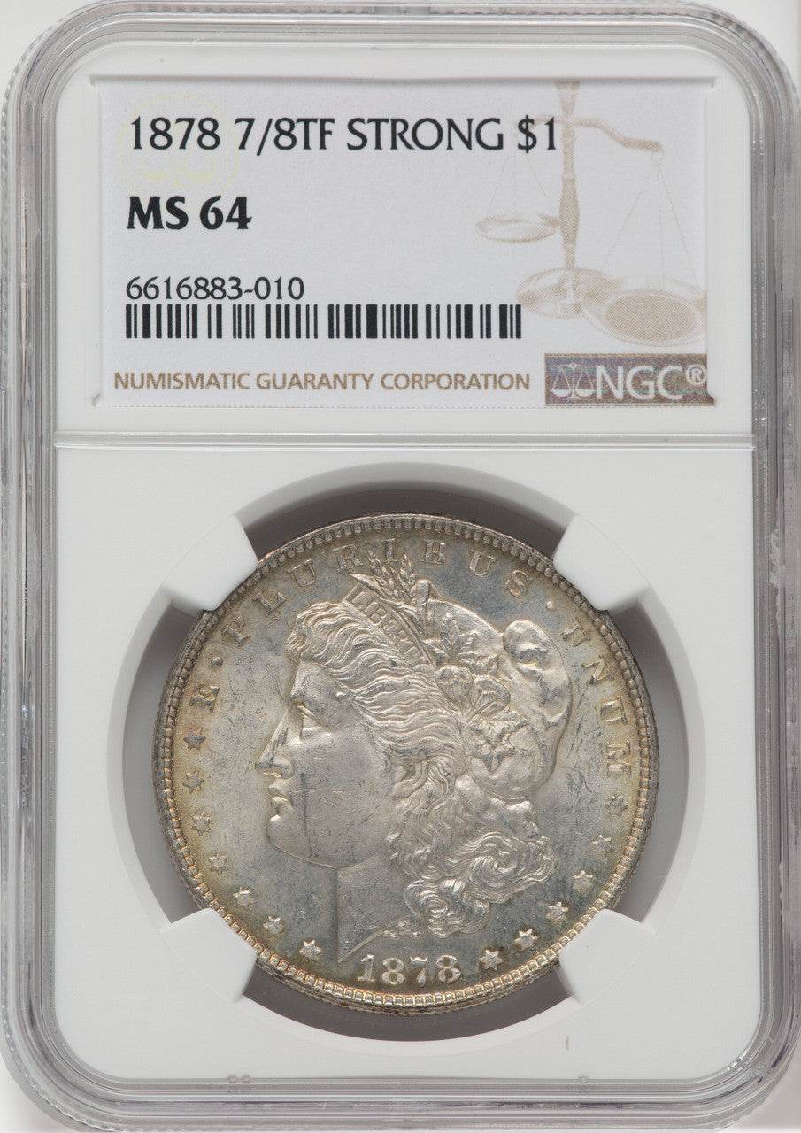 1878 7/8TF $1 STRONG Morgan Dollar NGC MS64 OOS