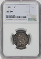 1836 25C Bust Quarter NGC AU50