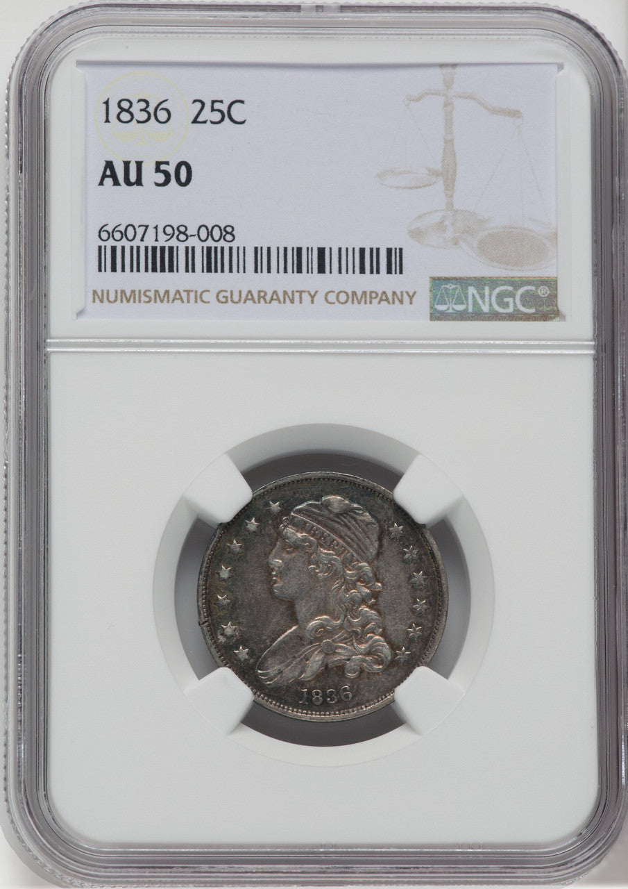 1836 25C Bust Quarter NGC AU50