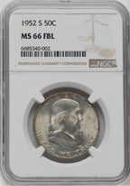 1952-S 50C FL Franklin Half Dollar NGC MS66