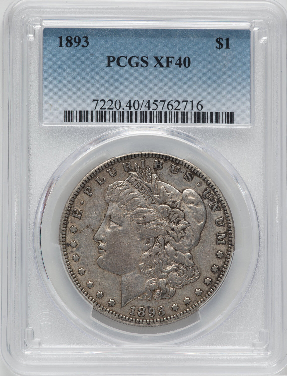 1893 $1 Morgan Dollar PCGS XF40