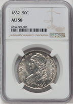 1832 50C Bust Half Dollar NGC AU58