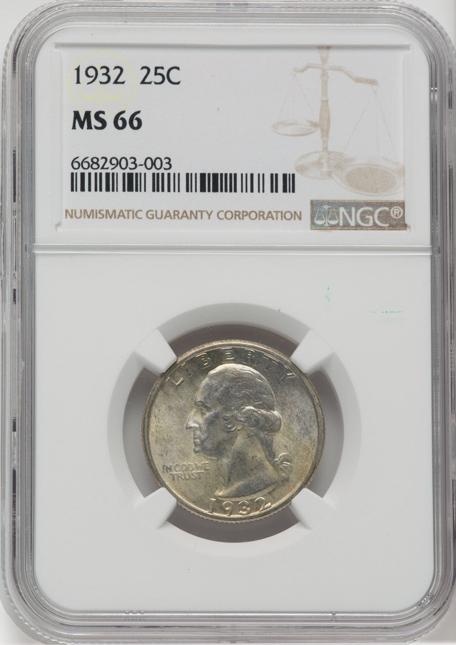 1932 25C Washington Quarter NGC MS66