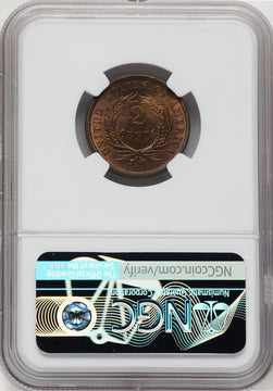 1865 2C BN Two Cent Pieces NGC MS66