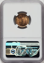 1909 1C VDB RD Lincoln Cent NGC MS67