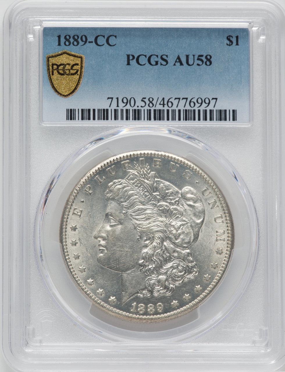 1889-CC $1 Morgan Dollar PCGS AU58
