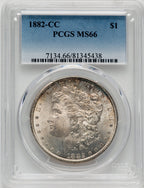 1882-CC $1 Morgan Dollar PCGS MS66