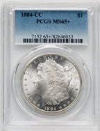 1884-CC $1 Morgan Dollar PCGS MS65+