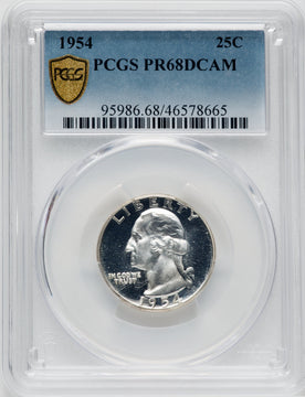 1954 25C Proof Washington Quarter PCGS PR68