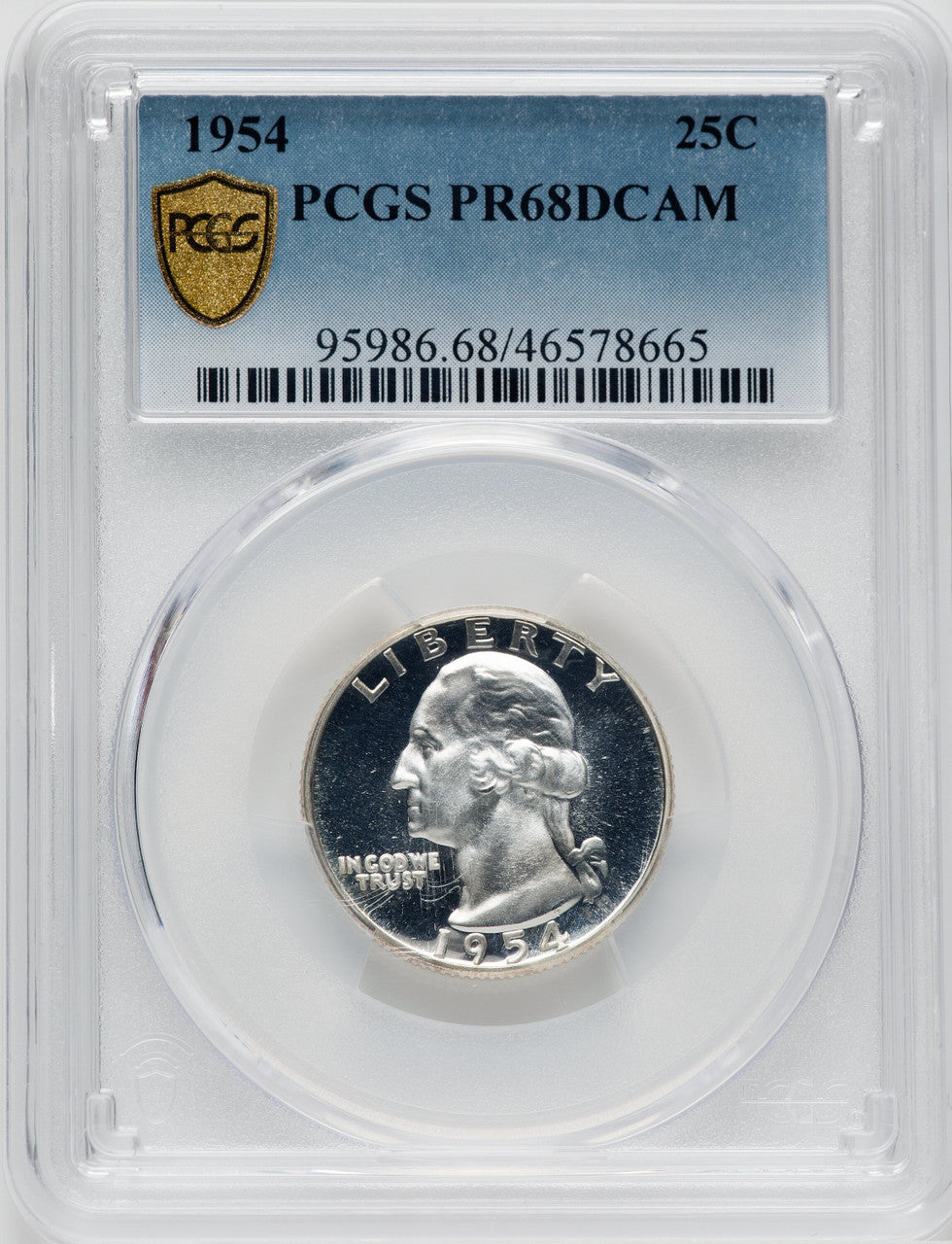 1954 25C Proof Washington Quarter PCGS PR68