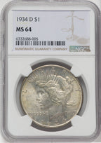 1934-D $1 Peace Dollar NGC MS64