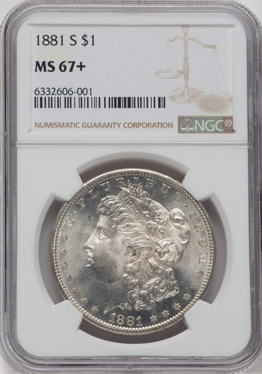 1881-S $1 Morgan Dollar NGC MS67+