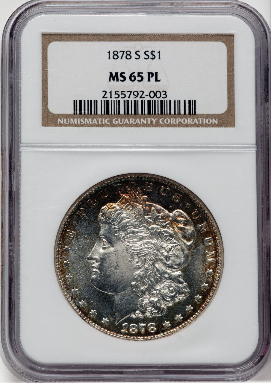 1878-S $1 PL Morgan Dollar NGC MS65