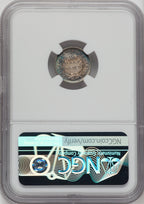 1837 No Stars Large Date (Curl Top 1) Seated Half Dime NGC MS66