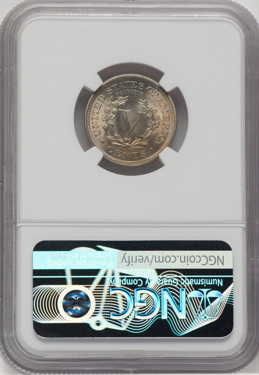 1892 5C CAC NGC Plus Liberty Nickel NGC MS65+