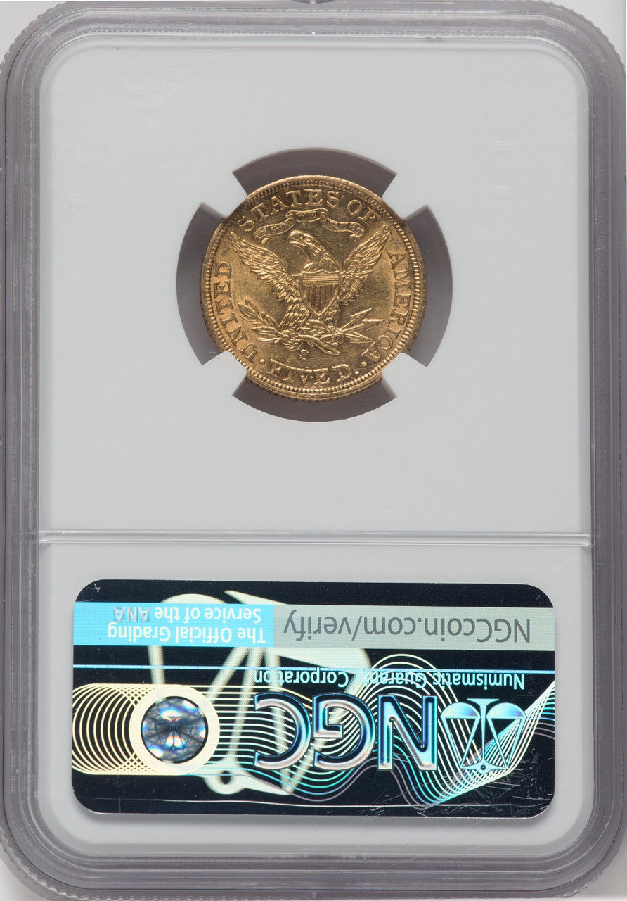 1901/0-S $5 FS-301 Liberty Half Eagle NGC AU58