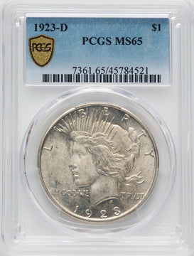1923-D $1 Peace Dollar PCGS MS65