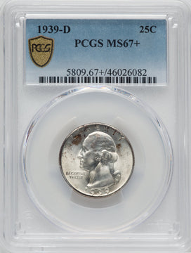 1939-D 25C Washington Quarter PCGS MS67+