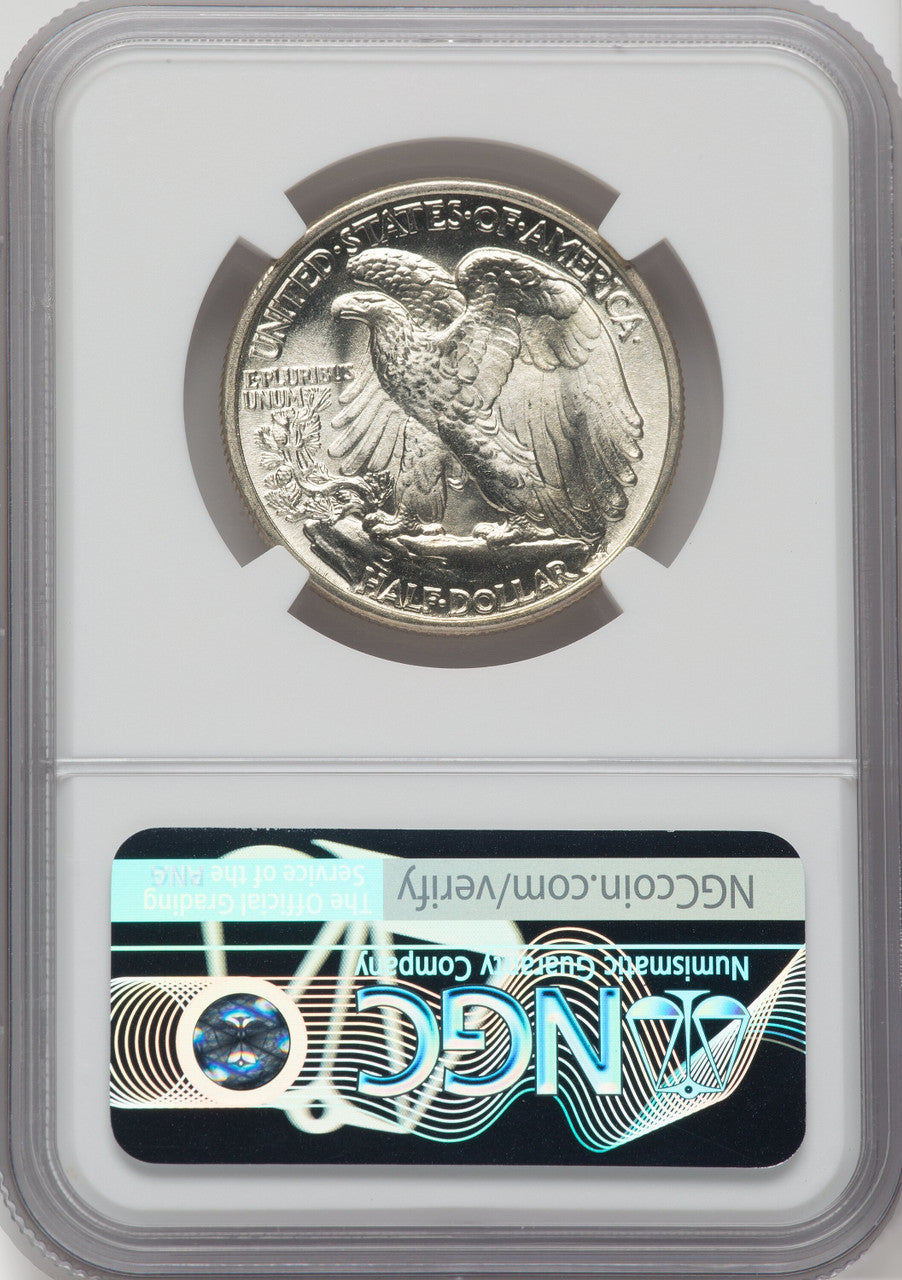 1943 50C NGC Plus Walking Liberty Half Dollar NGC MS67+