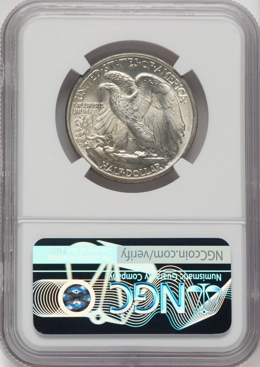1942 50C CAC NGC Plus Walking Liberty Half Dollar NGC MS67+