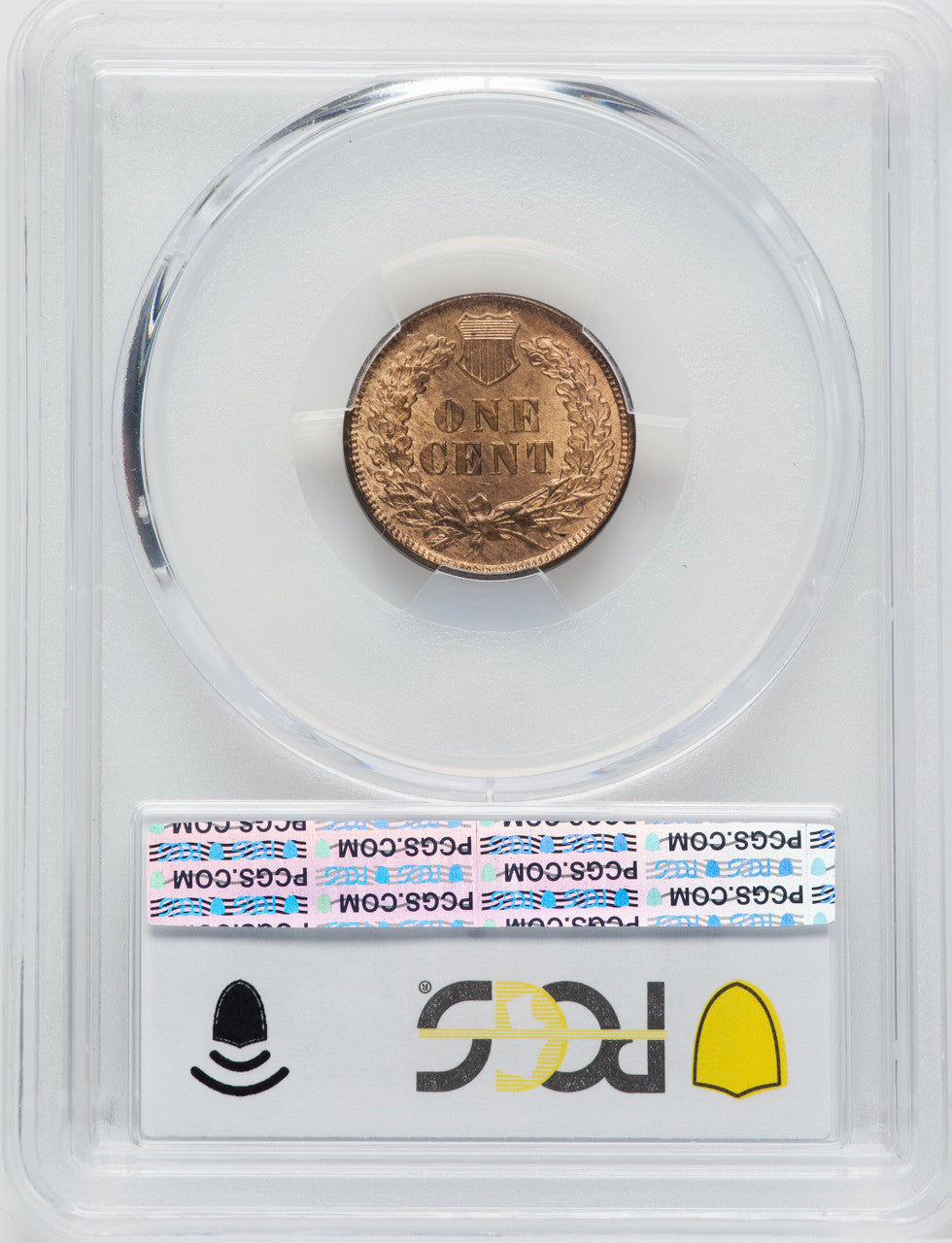 1873 1C Open 3 RB Indian Cent PCGS MS64