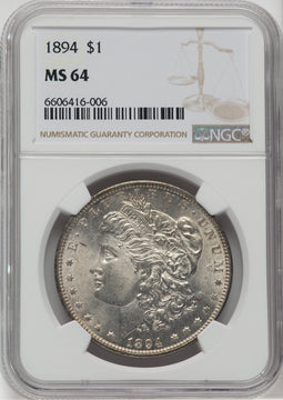 1894 $1 Morgan Dollar NGC MS64