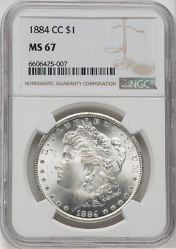 1884-CC $1 Morgan Dollar NGC MS67
