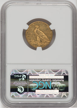 1909-O $5 NGC Plus Indian Half Eagle NGC AU58+