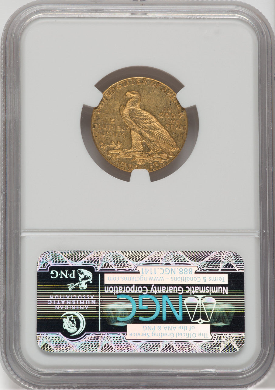 1909-O $5 NGC Plus Indian Half Eagle NGC AU58+